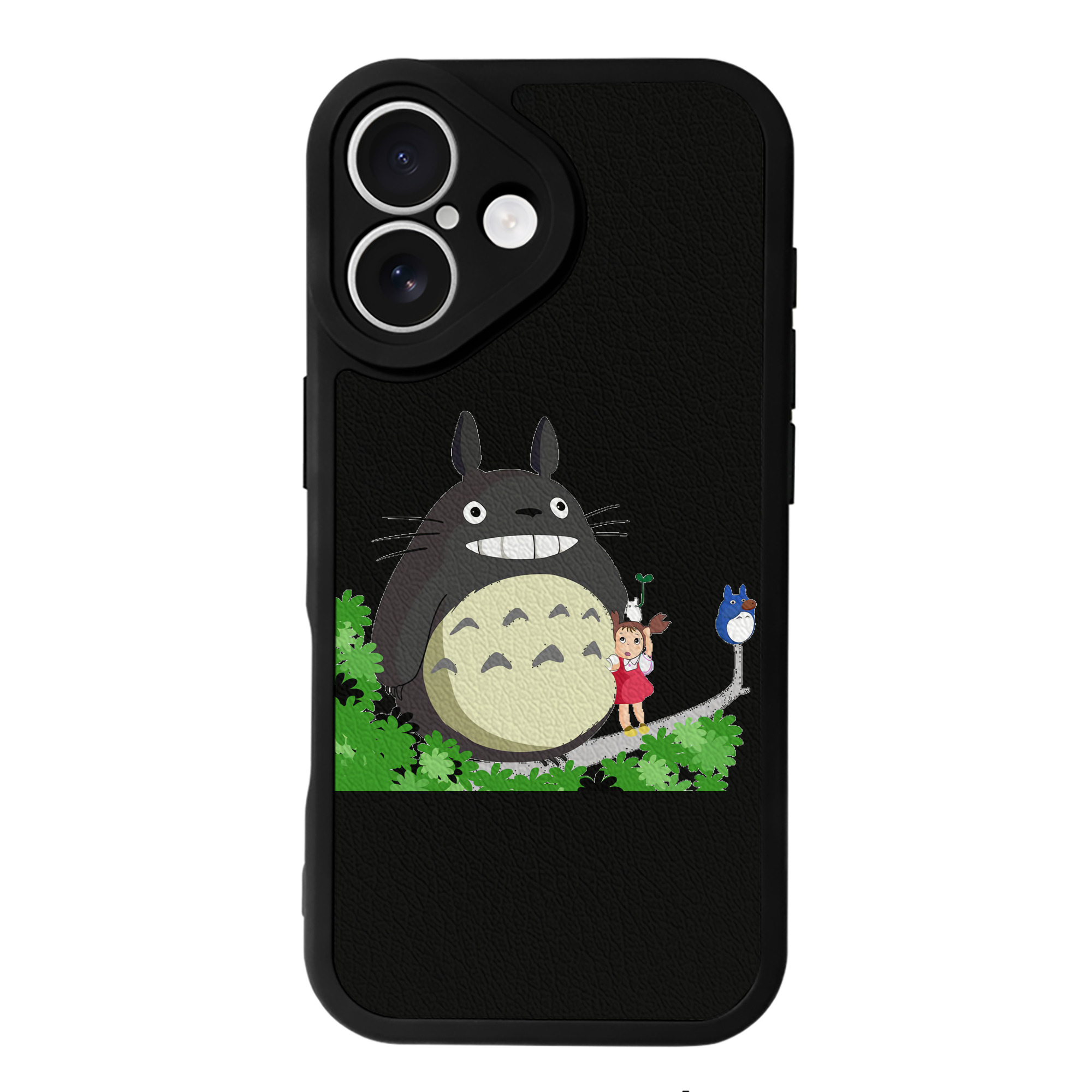 （画像用） となりのトトロ 草壁メイ 草壁サツキ My Neighbor Totoro Satsuki Kusakabe Mei Kusakabe 【iPhone 16シリーズ対応】シリコンスマホケース（レザー調） 材質：シリコン